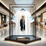 Front View of Messi Worldcup Cotton White oversized Printed Tshirt