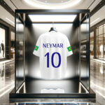 Back of Neymar in Brazil Jersey in white Cotton oversized printed Tshirt with Number 10