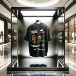 Back View of Alien Weed Snoop Dog Cotton Black Oversized Tshirt