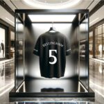 Back of Bellingham 5 Real Madrid Black Cotton Oversized Printed Tshirt