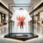 Front of Naruto with Nine Tail Cotton White Oversized Printed Tshirt