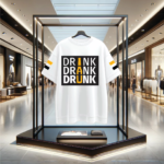 Front of Alcoholic Beer White Cotton Oversized Printed Tshirt