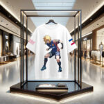 Front of Minato X FC Barcelona White Cotton Oversized Printed Tshirt - Anime X Football