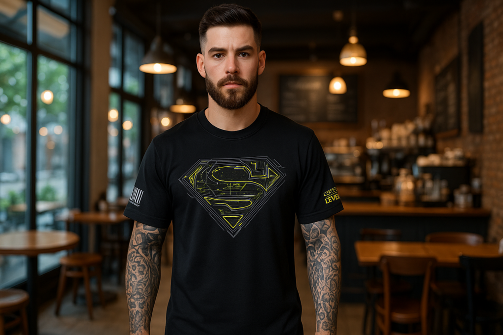 Superman Black Oversized T-shirt